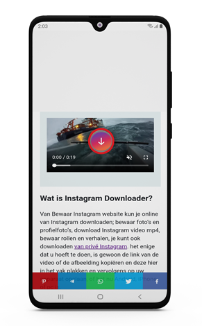 bewaar instagram videos in galerij