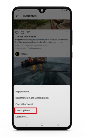 download instagram video naar android