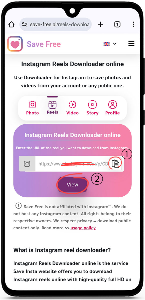Instagram reel downloader