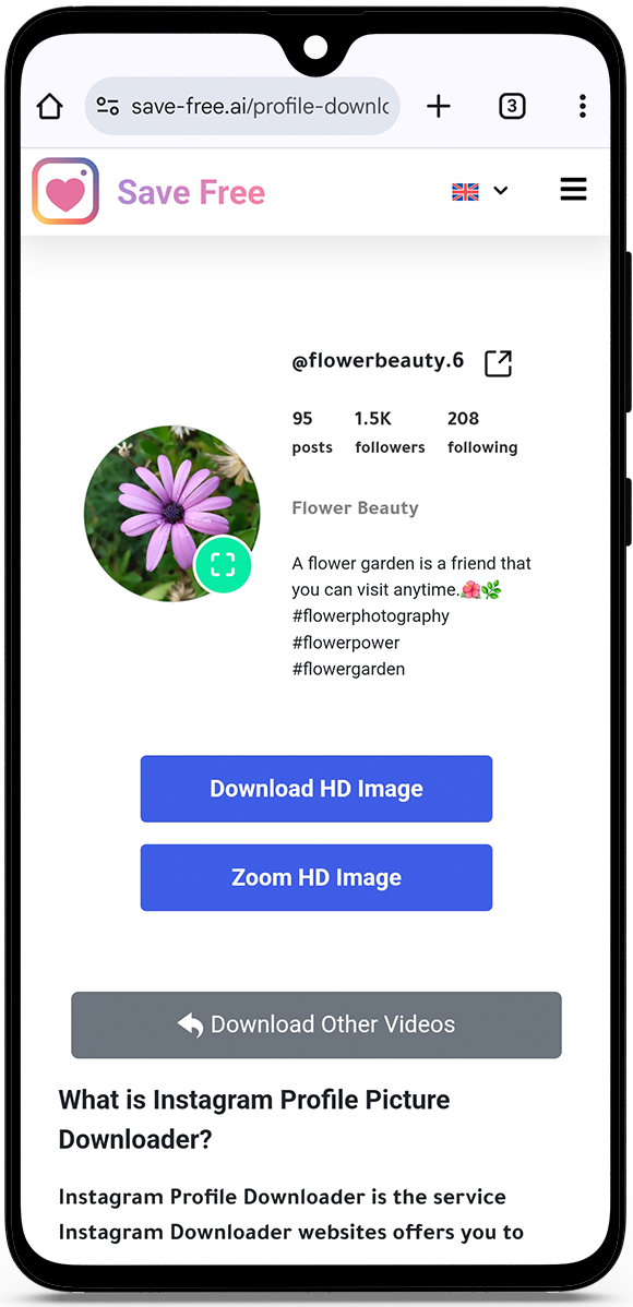 Instagram profile picture Downloader