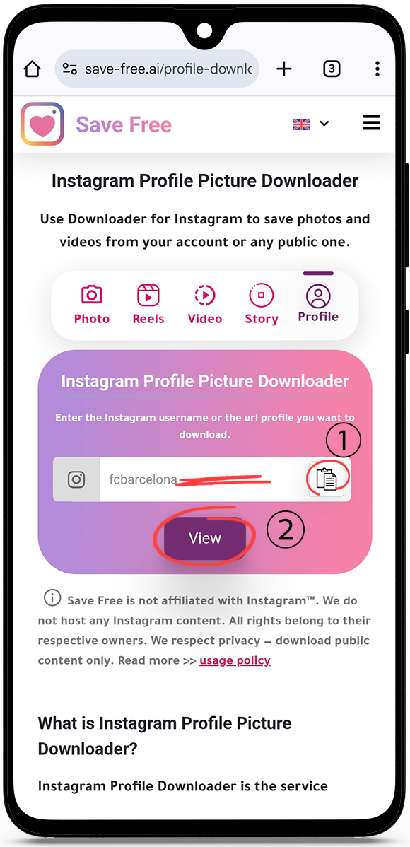 How to see an Instagram profile picture in full size?