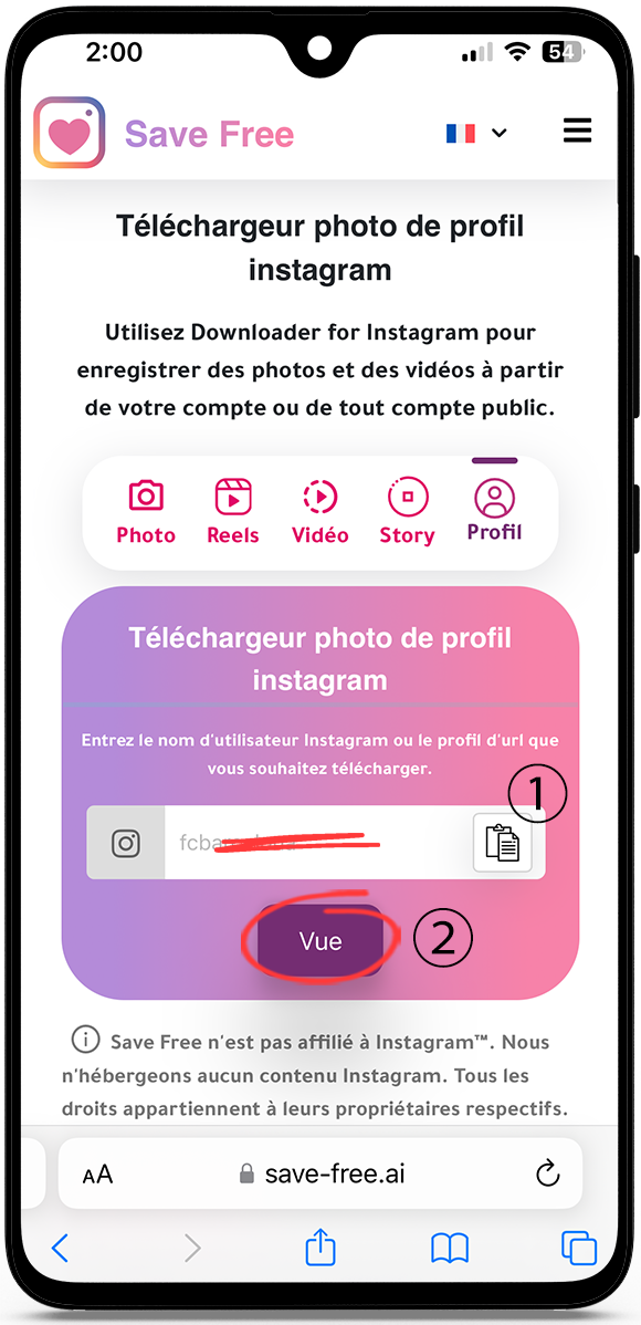 Télécharger photo instagram profil