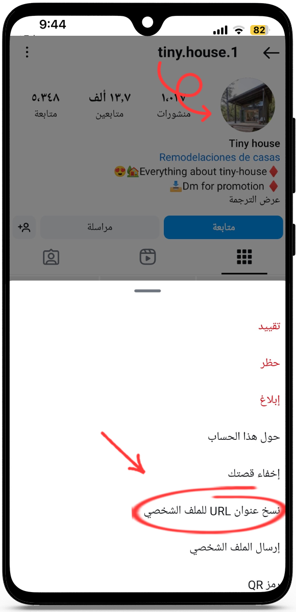 تكبير صورة الانستا