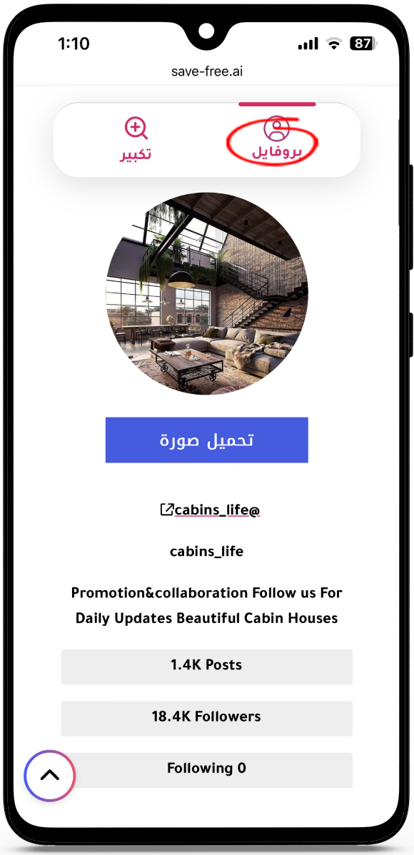 عرض صورة انستجرام