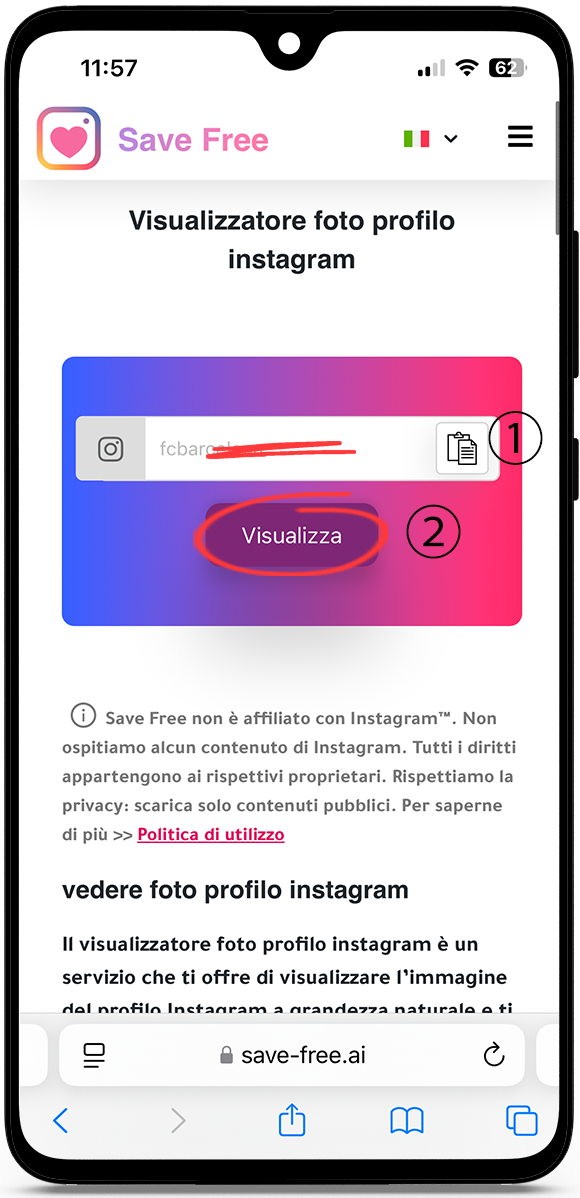 Vedere foto profilo Instagram privato