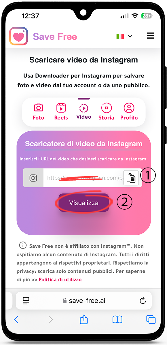 Scaricare video da Instagram
