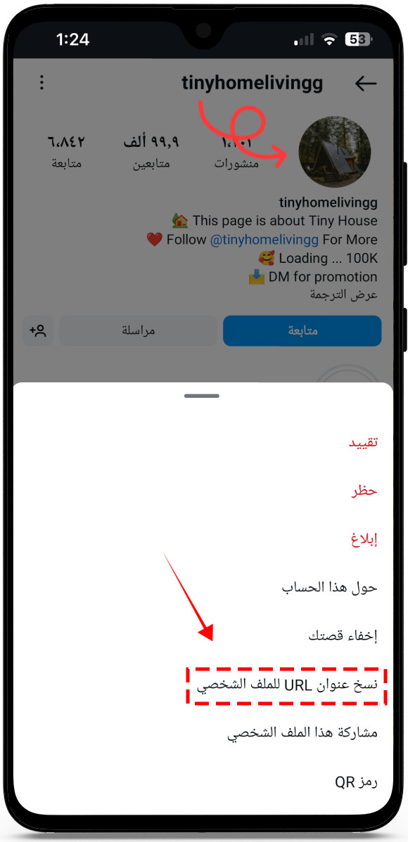 تكبير صورة الانستا
