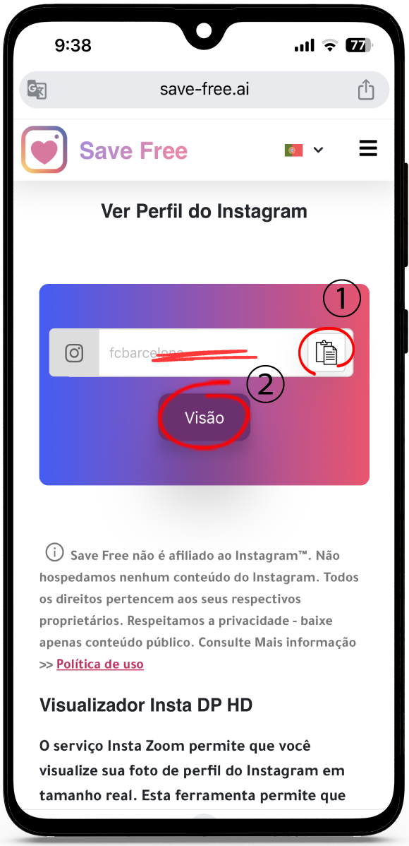 baixar foto do perfil do instagram