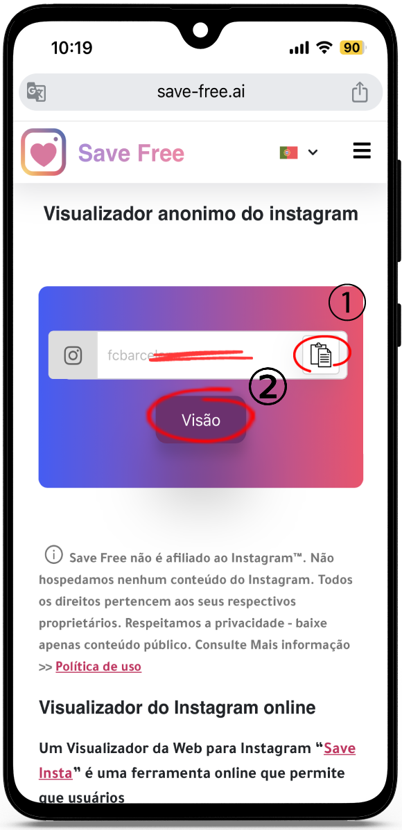 ver perfil do instagram