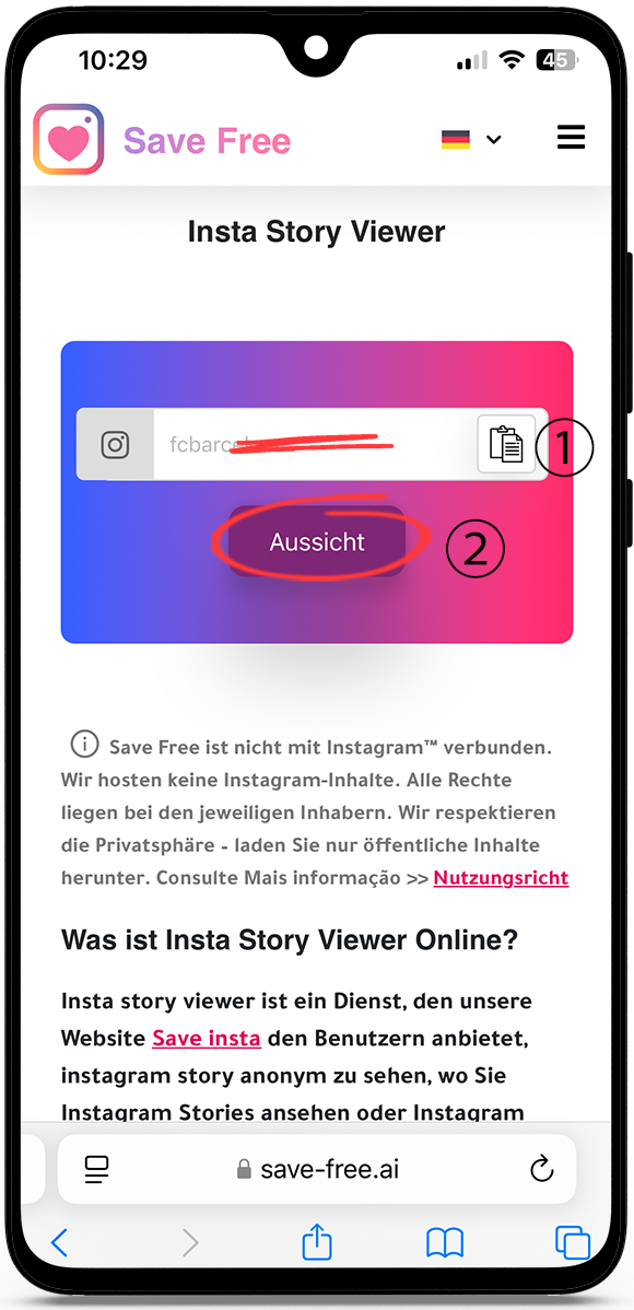 Instagram Story anonym