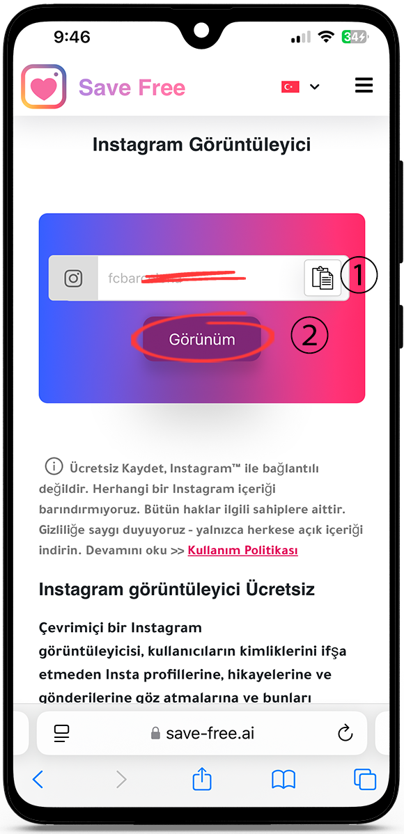 Hikayeyi görüntüle Instagram